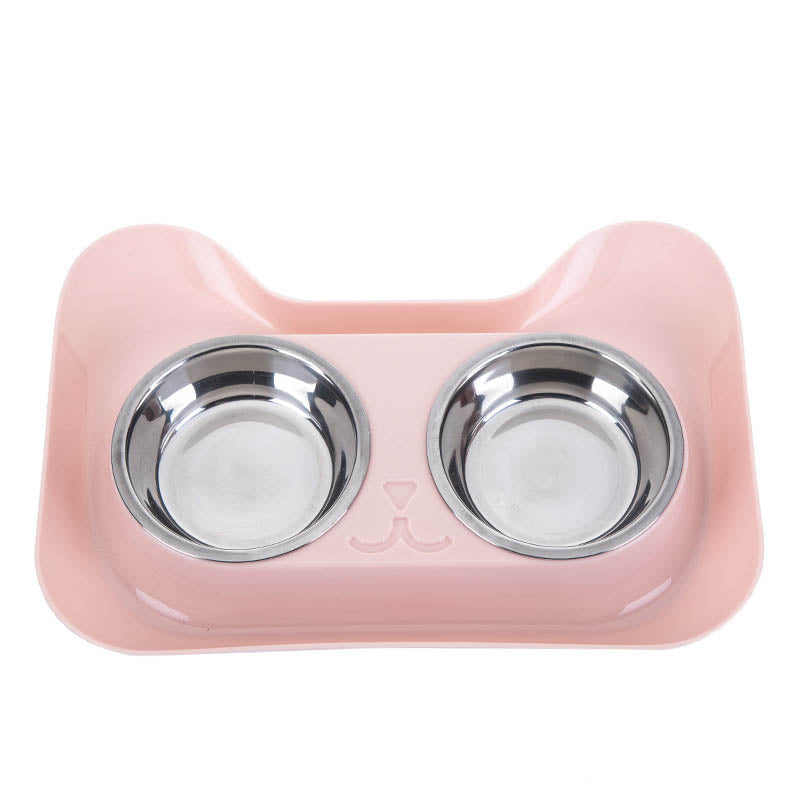 Pet Stainless Steel Drinking Water And Feeding Cat Bowl