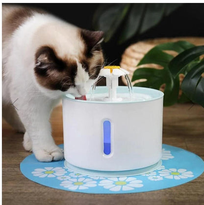 Automatic Pet Cat Water Fountain With LED Lighting USB Dogs Cats Drinker