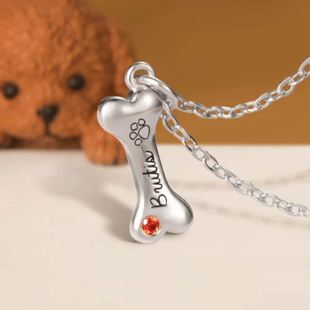Best Customized Exquisite Name Dog Bone Necklace for Dog Lover