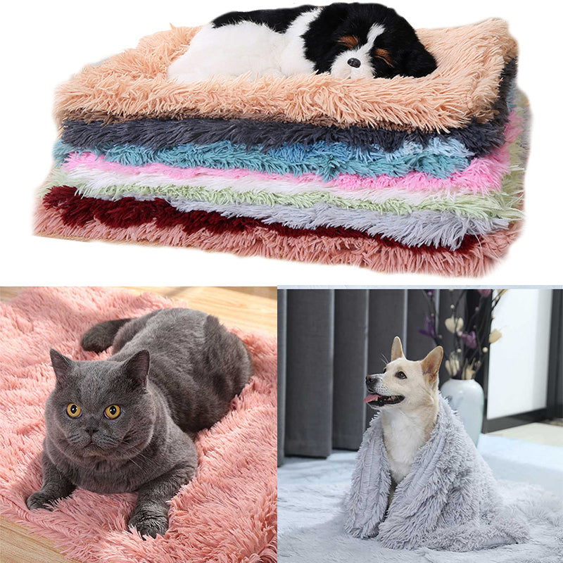 Dog Mat Bed Soft Long Plush Blanket