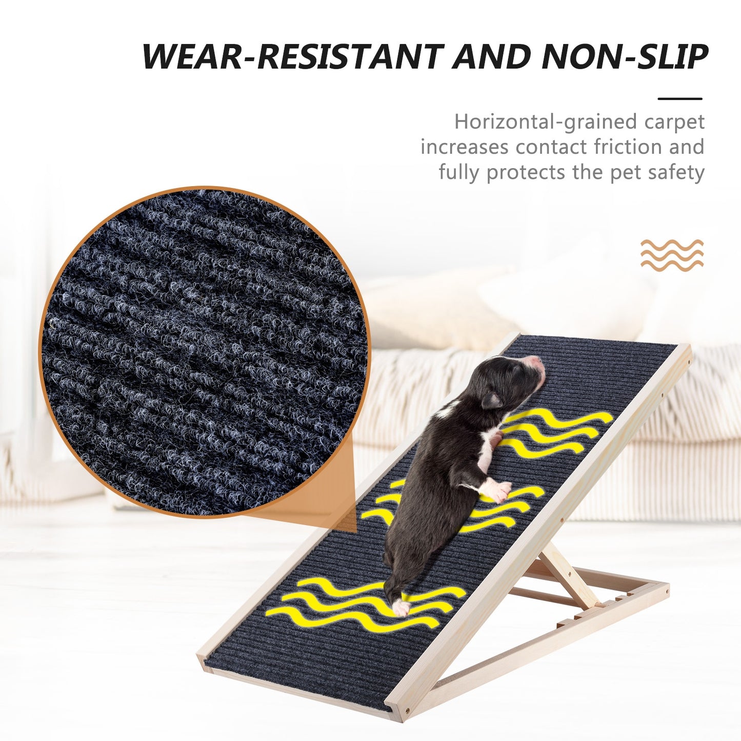 Best Safety Wooden Ramp Pet Climbing Ladder Foldable Dog Stairs Steps