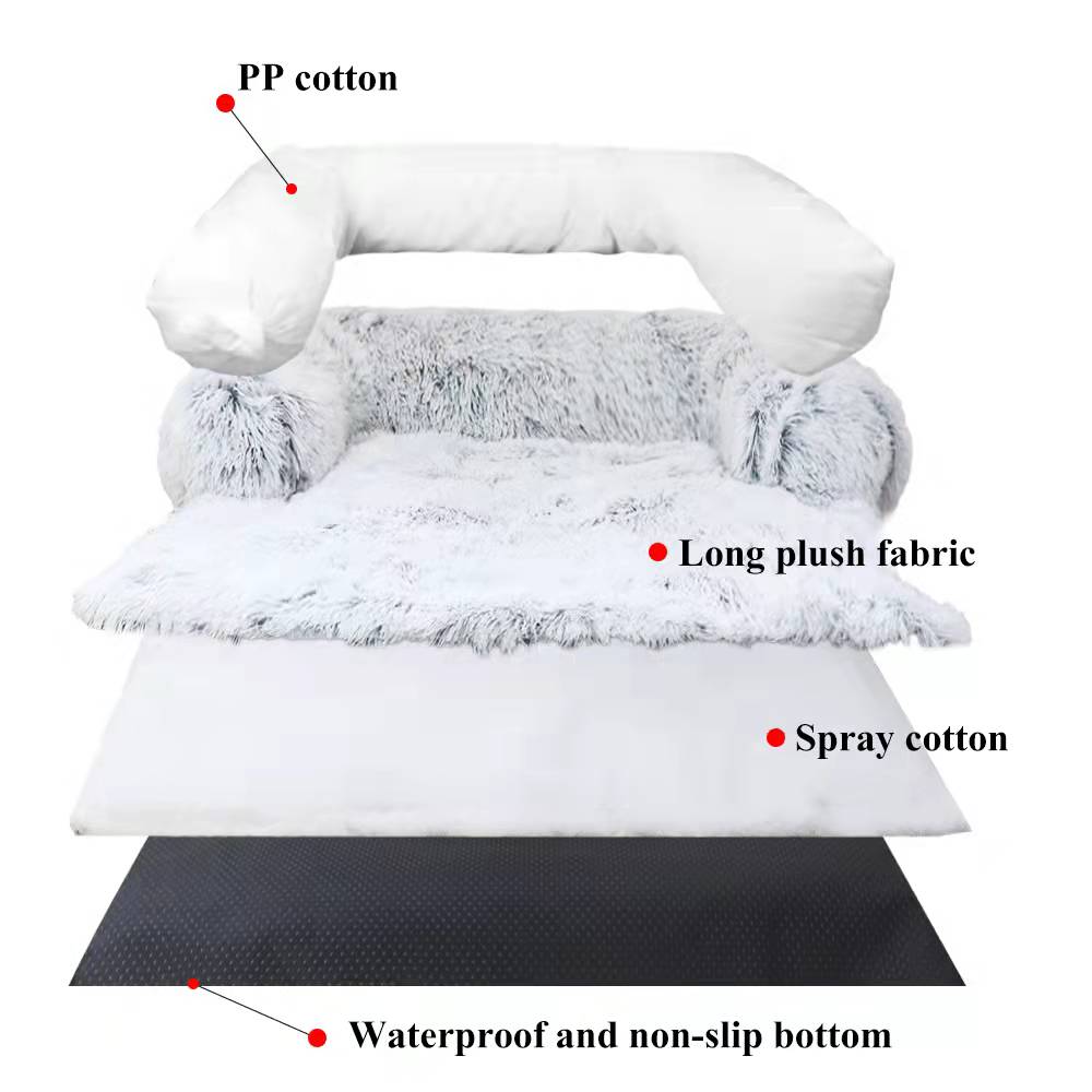 Large Dog Bed Sofa Mat Plush Dogs Kennel Cat Mats Pet Nest Cushion Sleeping