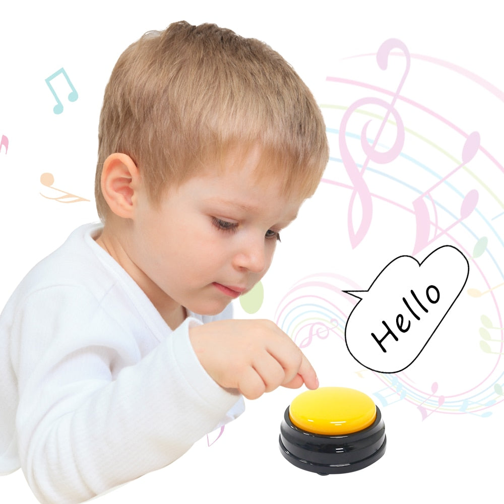 Best Interactive Dog Personalized Sound Buttons Hand Clapper Record button