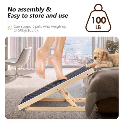 Best Safety Wooden Ramp Pet Climbing Ladder Foldable Dog Stairs Steps