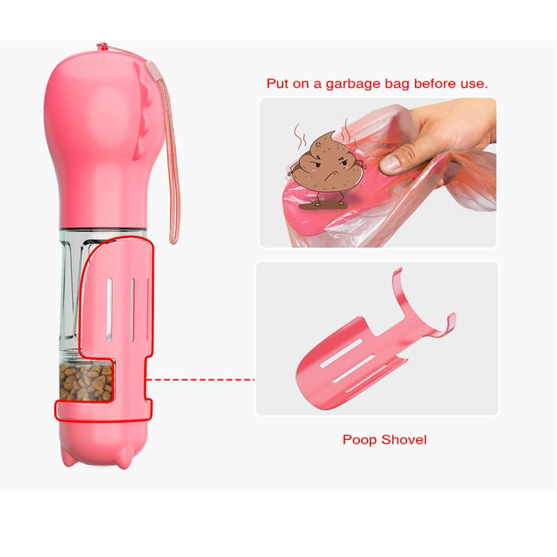 Pet Dog Water Bottle Feeder Bowl Portable