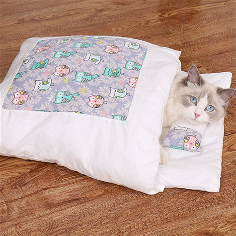 Best Cat Dog Sleeping Bag Deep Winter Removable Bed Nest Cushion with pillow
