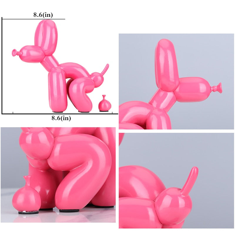 Creative Poop Balloon Dog Statue Resin Crafts