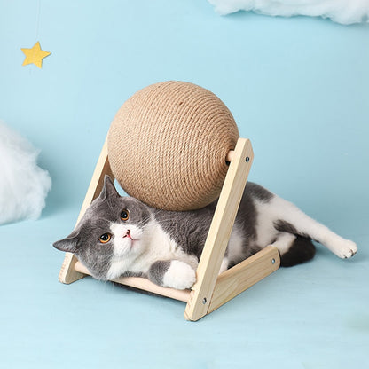 Cat Scratching Ball Toy Kitten Sisal Rope Ball Board Grinding Paws Toys