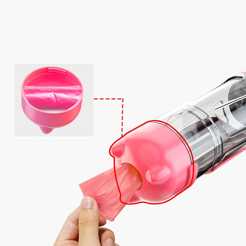 Pet Dog Water Bottle Feeder Bowl Portable