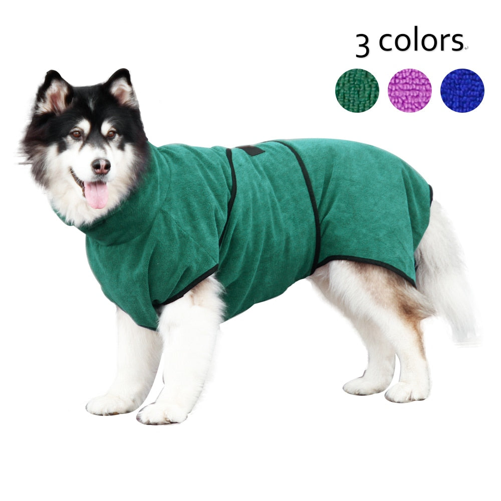 Best Absorbent Pet Bathrobe Quickly Absorbing Water Bath Towel Grooming Pet Grooming