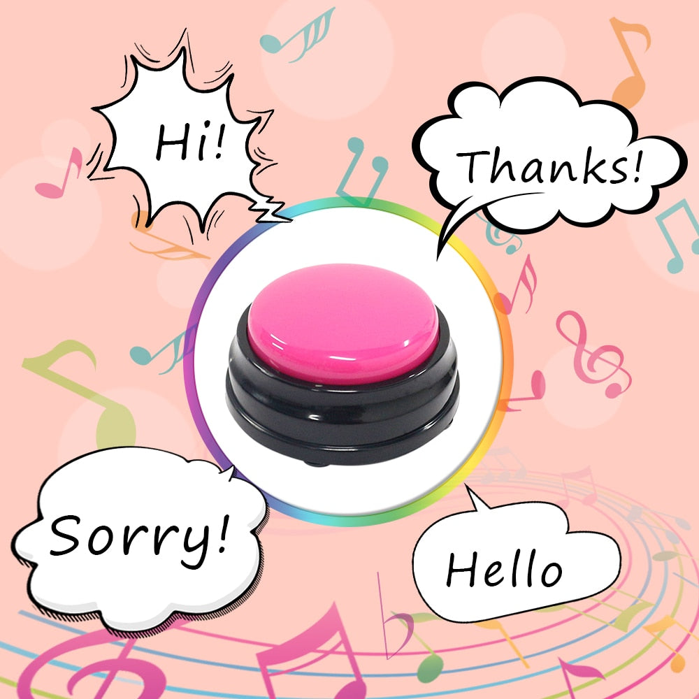 Best Interactive Dog Personalized Sound Buttons Hand Clapper Record button