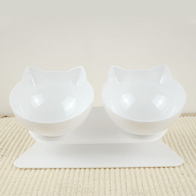 Non-Slip Double Cat Bowl Dog Bowl With Stand Pet Feeding