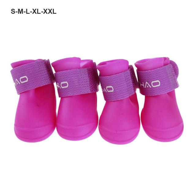 Rainshoes Waterproof Silicone Dog Shoes Anti-skid