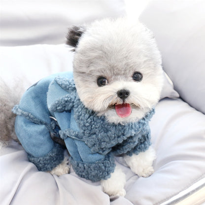 Thicken Pet Clothing Winter Dog Clothes Outfit Dog Jumpsuit