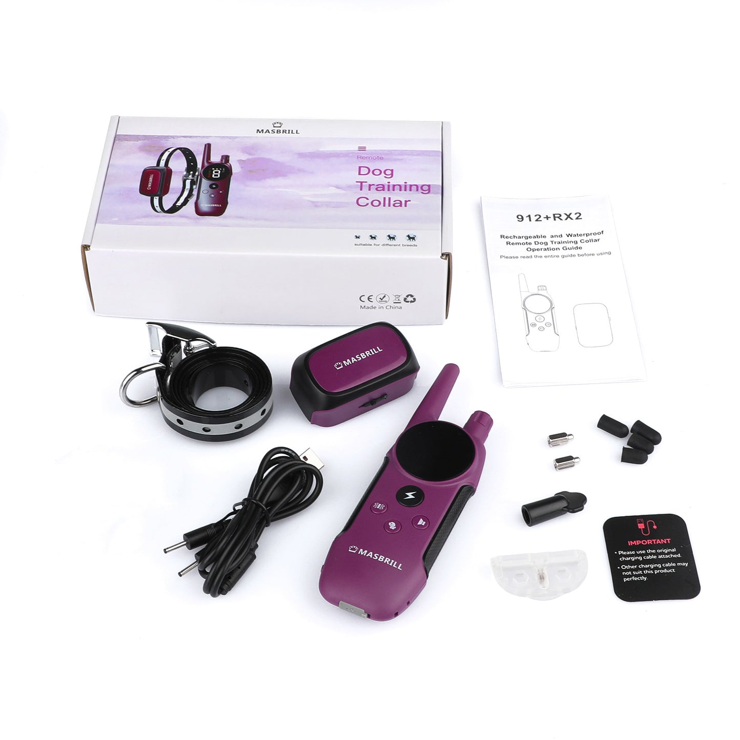 Dog Training Collar Light Waterproof Anti Bark Control Rechargeable