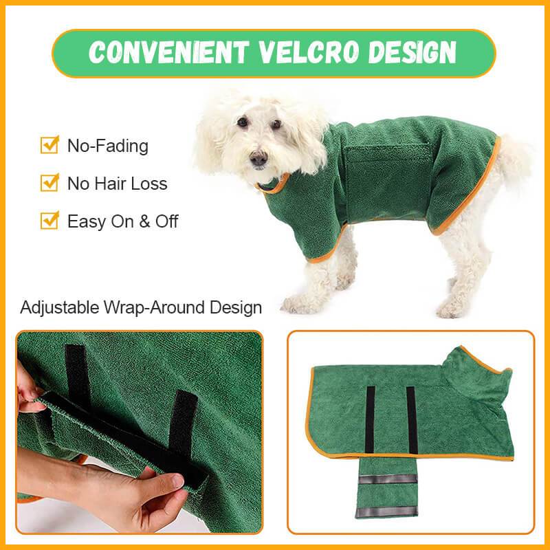 Best Dog Bathrobe Bath Towel Super Absorbency Bathing Suit