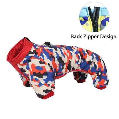 Winter Pet Dog Clothes Waterproof Dog Coat With D Ring