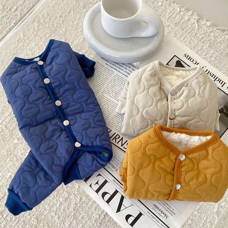 Dog Thickened Jumpsuit Pet Winter Clothing Cats And Dogs