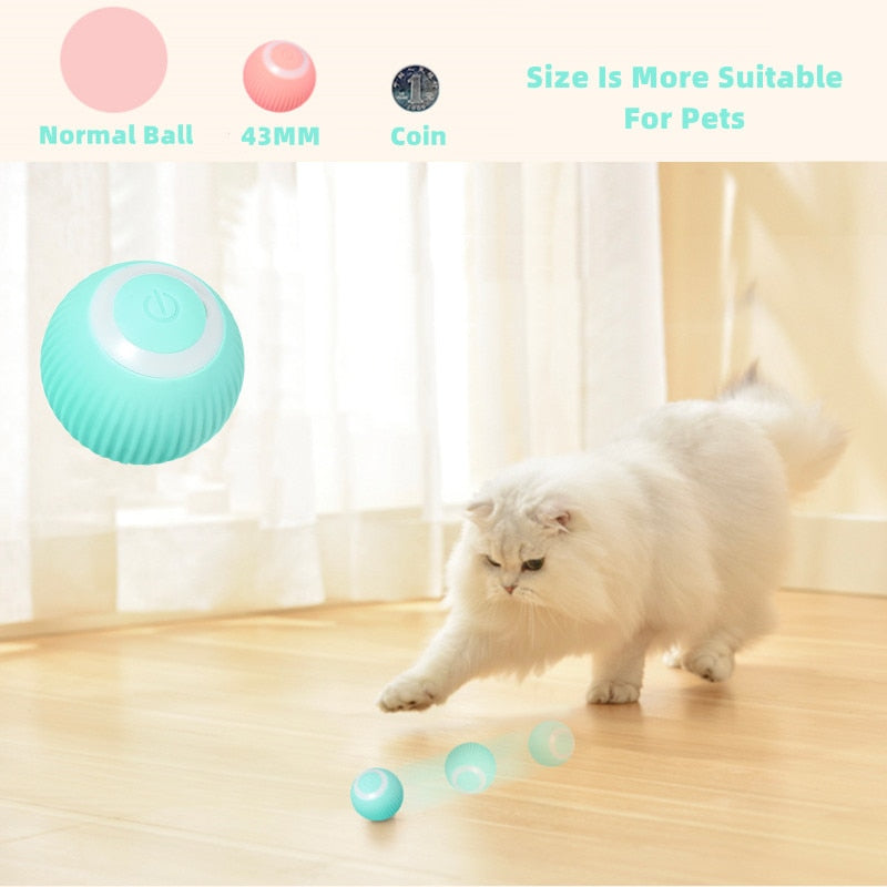 Best Electric Cat and Dog Toys Smart Self Rolling Ball Interactive Toys