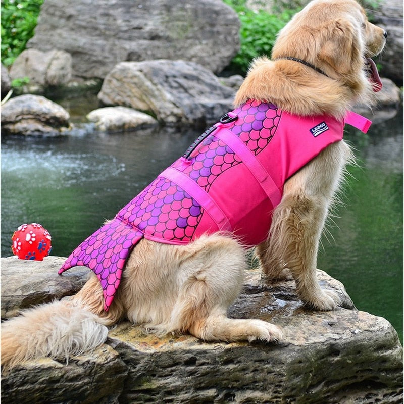 Best Dog Life Jacket Waterproof and Secure Shark Mermaid Suit Summer Fashion