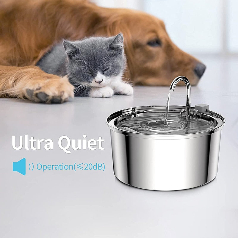 Best Stainless Steel Pet Drinking Fountain Automatic Circulating Water Dispenser