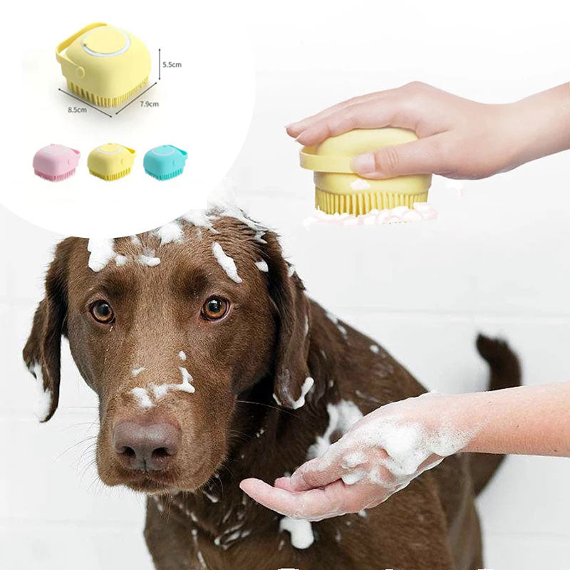 Silicone Dog Bath Massage Gloves Brush Pet Cleaning Comb Brush
