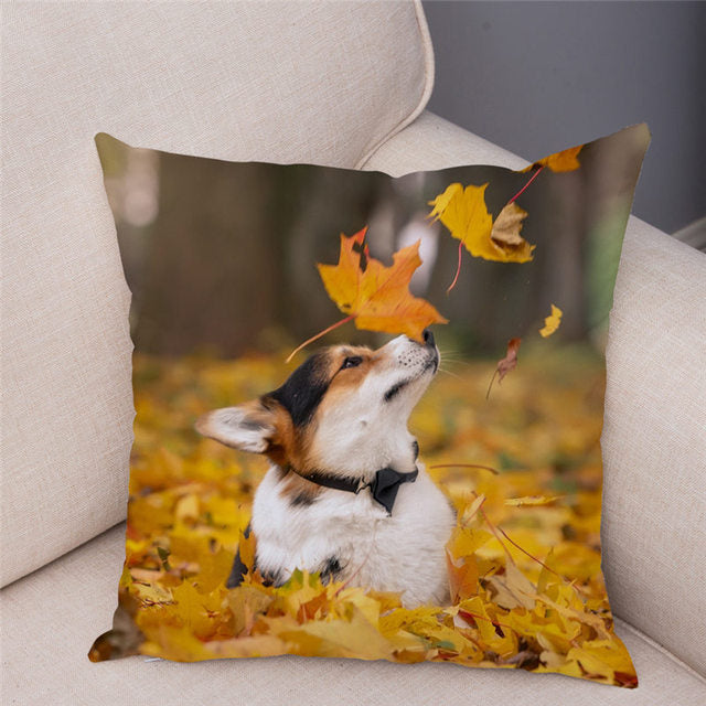 Cute Welsh Corgi Pembroke Dog Pillowcase Plush Decor