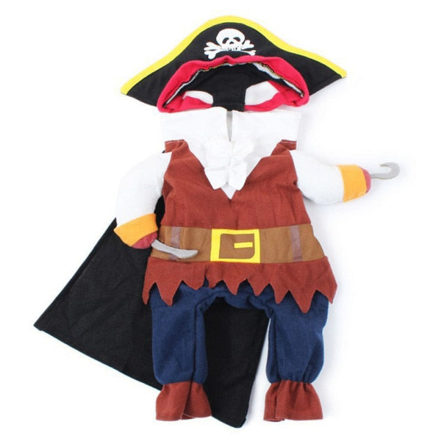 Funny Halloween Dog Costumes Pirate Suit Cosplay