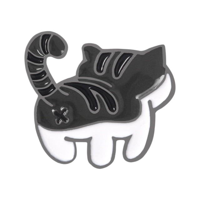 Corgi Butts Dog Cat brooches enamel Lapel pins