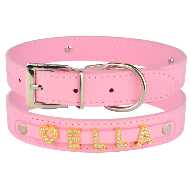 DIY Bling Personalized Dog Collar Rhinestones