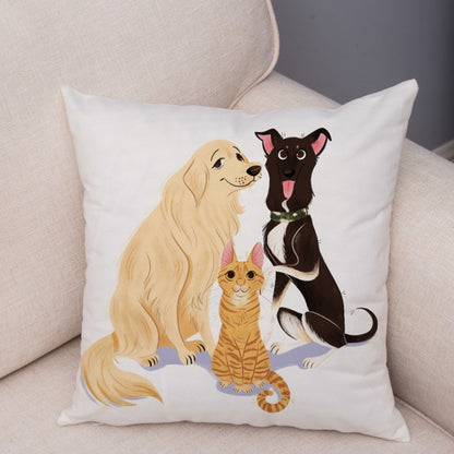Home Decor Dog Print Pillowcase