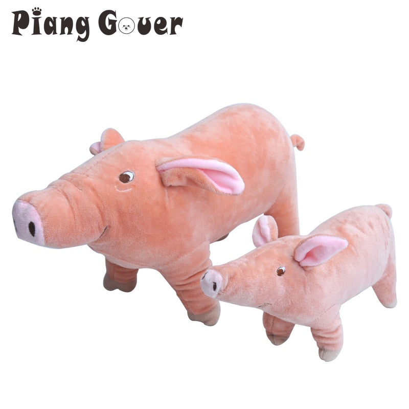 Cute Pink Pig Chew Plush Dog Toy