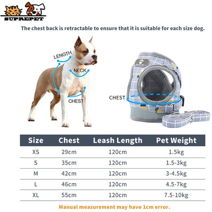 Pet Harness with Leash Adjustable Belt