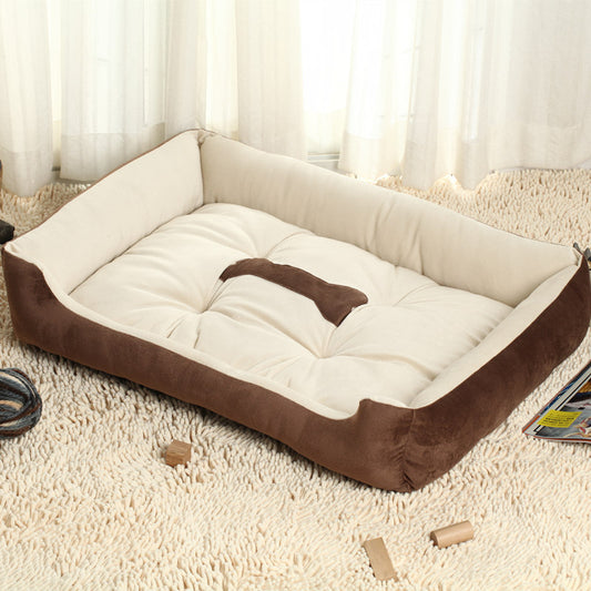 Soft Dog Bed Kennel Mat Plush Cozy Nest