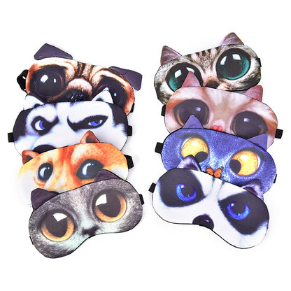Cat Dog Sleep Mask Eyeshade Cover