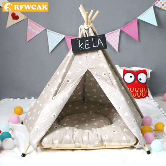Pet Tent Dog Bed Teepee House