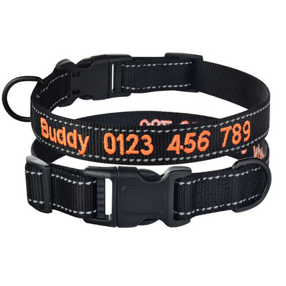 Adjustable Nylon Dog Collar Personalized
