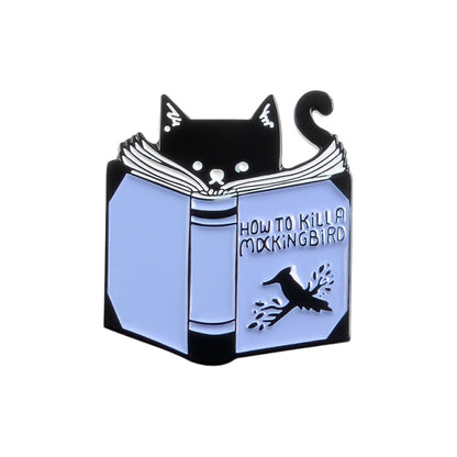Animals And Books Enamel Pins