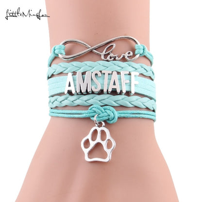Infinity love bracelet dog paw