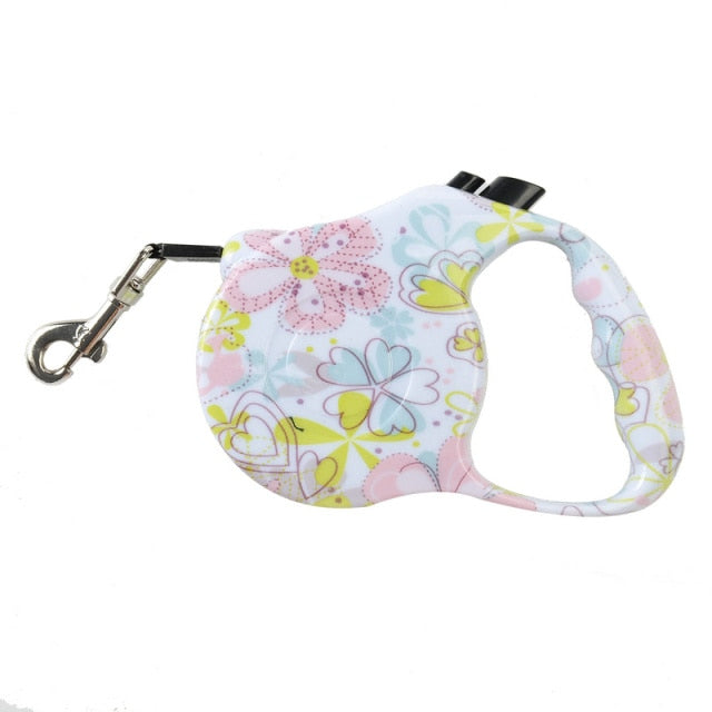 Printed Retractable Leash For Dogs Extending