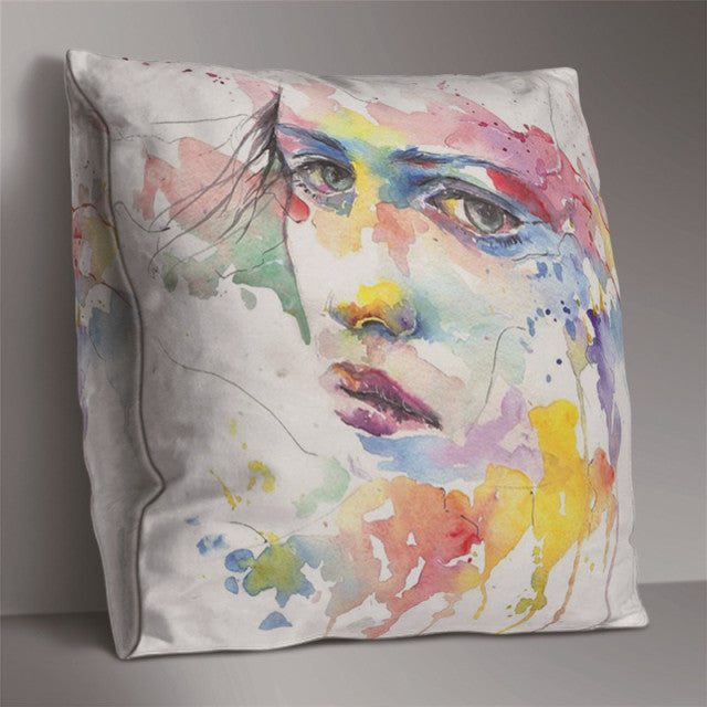 Printing Cushion Rainbow Dog Decorative Pillow Case