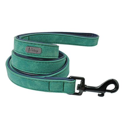 Leather Dog Layer Leash Leads with Padded