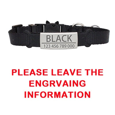 Customize Personalized ID Cat Collar