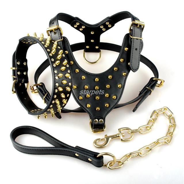 Cool Spiked Studded Leather Dog Harness