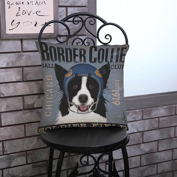 Dogs Throw Pillow Case Cushion For Sofa Home Decor