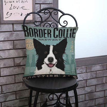 Dogs Throw Pillow Case Cushion For Sofa Home Decor