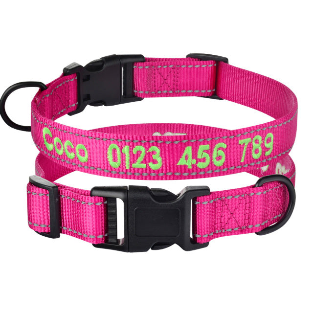 Embroidered Personalized Dog Collar