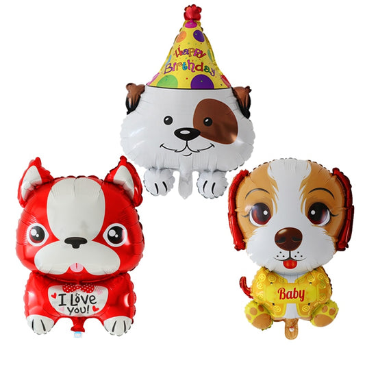 Animal theme party dog foil balloons