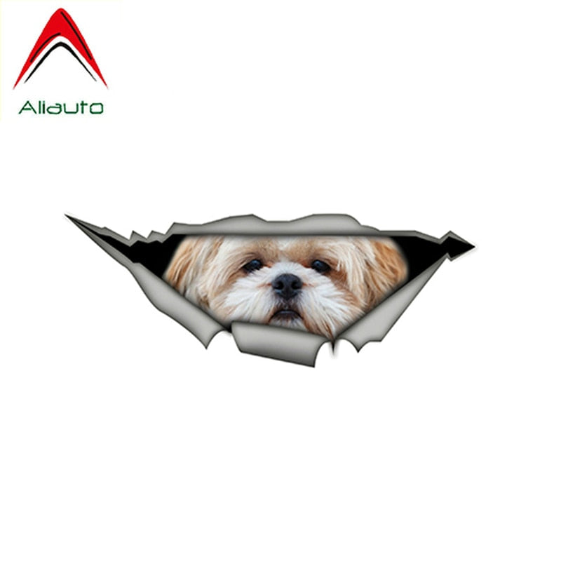 Dog Car Sticker Shih Tzu 3D PVC Decal Creative
