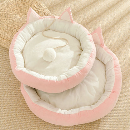 Pet bed Ears Nest Round Cushion